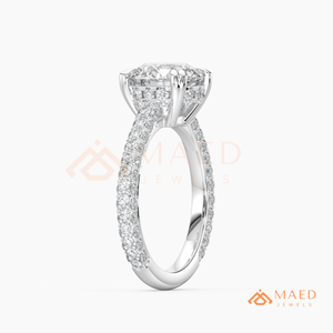 Womens <b>Silver</b> Diamond <b>Ring</b> Round Cut Moissanite <b>Solitaire</b> Engagement Bridal Jewelry Gift for Her USA - Product Image 6