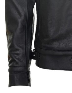 Premium <b>Leather</b> <b>Biker</b> <b>Jacket</b> Men Zip Front Motorcycle Riding Coat Factory OEM Sample Service Available Worldwide - Product Image 2