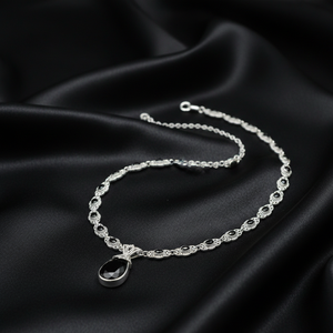 Elegante Collar con Colgante de Perla de Ónix Negro, Plata de Ley 925, Chapado en Oro de 18K, para Mujer, Ideal para Cócteles y Eventos Nocturnos - Product Image 3