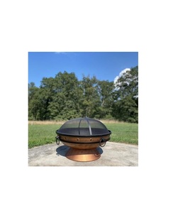 Designer Copper <b>Fire</b> <b>Pit</b> Bowl Artistic Handcrafted Outdoor Heating Centerpiece Premium Metal Garden Patio Decor For Luxury Resid - Product Image 1