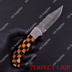 Damascus Steel Camping <b>Folding</b> Pocket <b>Utility</b> <b>Knife</b> OEM ODM OBM Drop Point Blade Slide Open Colorful Handle Industrial Grade - Product Image 2