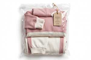 Ensemble de survêtement d'hiver décontracté unisexe en coton 100% écologique, sweat-shirt à capuche et pantalon de jogging rose à blocs de couleur, deux pièces - Product Image 3