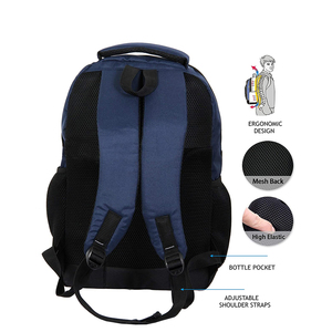 Sacs à dos scolaires pour garçons en gros, couleur bleu marine, imperméables, légers, sacs de voyage pour hommes, avec service OEM - Product Image 3