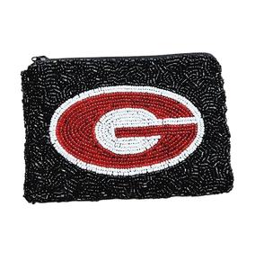 Design de luxe Géorgie Noir Graine Perlé Broderie À La Main Artisanat pour Femmes Filles Mignon Perlé À Glissière Fabriqué en Inde - Product Image 1