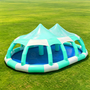 Grande <span class=keywords><strong>piscine</strong></span> gonflable en PVC <span class=keywords><strong>avec</strong></span> auvent solaire, <span class=keywords><strong>piscine</strong></span> gonflable ronde portable d'extérieur pour enfants <span class=keywords><strong>et</strong></span> adultes - Product Image 1