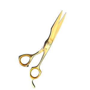 Tijeras de Entresacar Profesionales para Salón de Belleza y Peluquería, para Diestros, 32 Dientes, Doradas, de Acero Inoxidable Afilado - Product Image 1