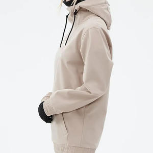 Veste de ski unisexe à capuche, grande taille, sur mesure, haute qualité, 3 couches, coque rigide, fermeture éclair imperméable sur le devant - Product Image 3