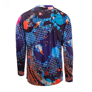 เสื้อเจอร์ซีย์โมโตครอสแบบไล่เฉดสีทันสมัย พิมพ์ลายแบบซับลิเมชั่นเต็มตัว โลโก้สั่งทำได้ น้ำหนักเบา ทนทาน อุปกรณ์แข่งรถ MX ผู้ผลิต OEM - Product Image 3