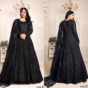 Meilleures ventes FATEMA FASHION Salwar Kameez traditionnel de style indien en filet pour femmes, tenue de fête de mariage, design ethnique moderne - Product Image 1