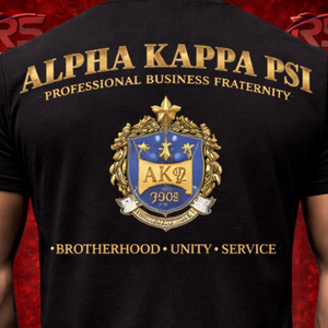 Camisetas Cómodas de Algodón para Fraternidades, Ropa Personalizada con Estampado de Letras Griegas para Universidades y Organizaciones, camiseta Alpha Kappa Psi - Product Image 4