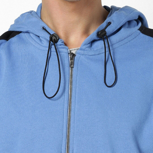 Sweat à capuche décontracté pour homme en molleton de coton avec demi-fermeture éclair, colorblock, logo personnalisé, idéal pour l'hiver - Product Image 3