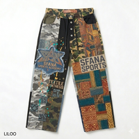 Nouvelle collection Printemps/Été : Jean en denim tricoté 100% coton texturé, taille double, coupe mi-longue, style West Coast, tendance High-Street pour homme