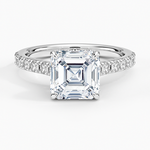 BOJ <b>Ring</b> 0109 Asscher Cut 925 Silver Lissome Prong Setting Solitaire <b>Diamond</b> <b>Ring</b> 2ct D Color VVS1 Moissanite GRA Certified - Product Image 1