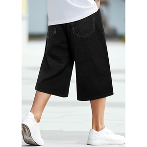 Pantalones Cortos de Mezclilla con Lavado Ácido al por Mayor, Estilo Urbano, Corte Holgado, Vintage, de Algodón, con Logotipo Personalizado - Product Image 3