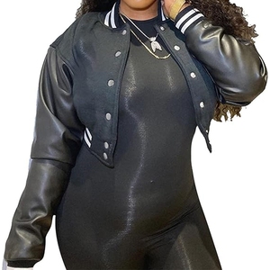 Chaqueta Varsity para Mujer, Estilo Urbano, Chaqueta Bomber con Letras, Ropa de Invierno Personalizada para Distribución al por Mayor - Product Image 6