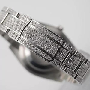 Reloj de 41 mm con Esfera Naranja con Números Árabes, Movimiento Automático Suizo, Diamantes Moissanite VVS, para Hombre, Joyería de Moda - Product Image 2