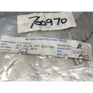 LOT DE 23 EATON 17133650 NUT,PLATE SST ELS/VAE - Équipements et pièces semi-conducteurs d'occasion fiables à l'échelle mondiale chez - Product Image 1