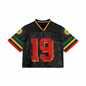 เสื้อเจอร์ซีย์ตาข่ายแบบหนาแน่น-เสื้อกีฬาทีมพิมพ์ลายตามสั่ง-ชุดฝึกซ้อมกีฬาแบบสั้นสไตล์รักบี้ ผลิตจากโพลีเอสเตอร์น้ำหนักเบา ระบายอากาศได้ดี - Product Image 4