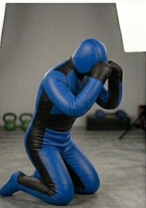 Blue PU <b>Boxing</b> <b>Dummy</b> Sponge Filled Durable Training Equipment for Adult Martial Arts Practice - Product Image 3