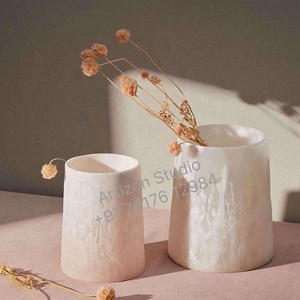 Vase en résine Aqua Swirl de qualité supérieure, écologique, imperméable, Art déco, artisanat moderne, vase de table, décoration intérieure, salon - Product Image 6