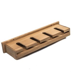 Wooden <b>Wine</b> Bottle and Short Glass Holder with <b>Wall</b> Mount Design Decorative <b>Rack</b> for Picnic Camping and Outdoor Dining - Product Image 2