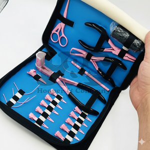 Nuevo Kit de Herramientas Profesionales para Extensiones de Cabello, Alicates de Acero Inoxidable de Grado Quirúrgico, Micro Bread, Impermeables, Comerciales - Product Image 5