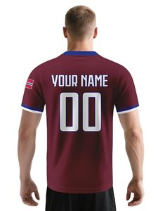 Camiseta de Fútbol para Hombre, Personalizable con Nombre y Número, Cuello en V, Manga Corta, Transpirable, Ropa Deportiva de Poliéster - Product Image 6