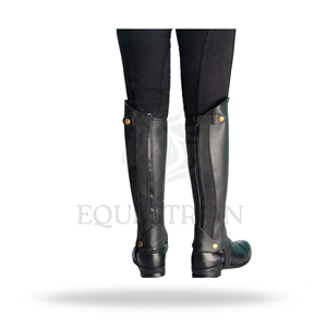 Horse Riding Half <b>Chaps</b> Customized Equestrian <b>Leather</b> <b>Chaps</b> for Training Riding and Competition Use - Product Image 4
