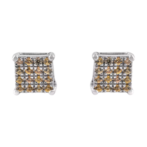 Boucles d'oreilles en saphir jaune en argent sterling 92,5 KLST-30698 - Product Image 1