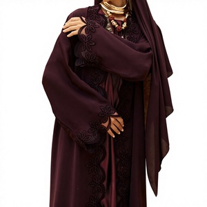 Best sale Kaftan Abaya Handmade Turkish Floor Length Long Sleeve Soft Breathable Fabric Loose Fit Casual Party Wear - Product Image 1