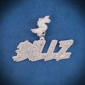 2026 Personalized VVS Lab CVD Diamond <b>Name</b> Pendant with Iced Moissanite Fine <b>Chains</b> Necklace Watch For Men Reloj UK Sexy - Product Image 1