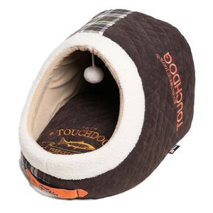 Cuccia per Cani di Design con Cuciture a Diamante e Vista Panoramica, Letto per Animali Domestici per Gioco Attivo al Chiuso - Product Image 1