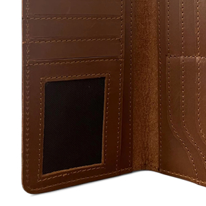 กระเป๋าสตางค์หนังผู้ชายแบบยาว ของขวัญวันครบรอบ กระเป๋าสตางค์แบบพับสองตอนทรงสูง ขายดี คุณภาพสูง - Product Image 5