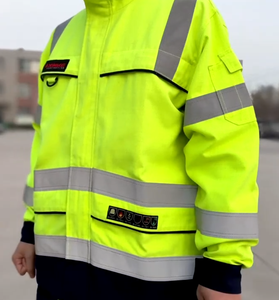 Veste de sécurité ignifuge réfléchissante haute visibilité en acrylique premium, imperméable et coupe-vent, pour le travail dans le secteur de la construction - Product Image 1