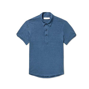 Relaxed Fit Polo Shirt men durable cotton blend material <b>classic</b> button neck design suitable for vacation and everyday wear - Product Image 1