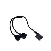 OBD2 1 a 2 Cable divisor 25CM Diagnóstico Y Adaptador OBDII Cable de extensión Conector J1962