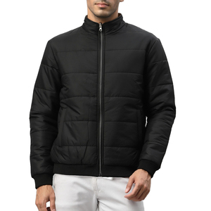 custom made zipper waterproof quilted jacket men zip up sports and casual <b>winter</b> <b>quilt</b> lining jackets plus size outdoor wear - Product Image 1