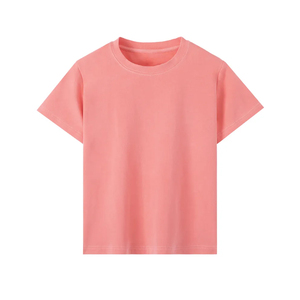 เสื้อยืดคอกลมสีพื้นเรียบง่ายสำหรับผู้ชายและผู้หญิง ขายส่ง เสื้อผ้าฤดูร้อนแขนสั้น 100% โพลีเอสเตอร์ - Product Image 5