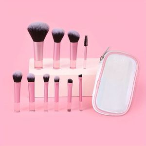 Set di 23 mini pennelli piatti per trucco con custodia, per principianti, portatile e compatto - Product Image 3