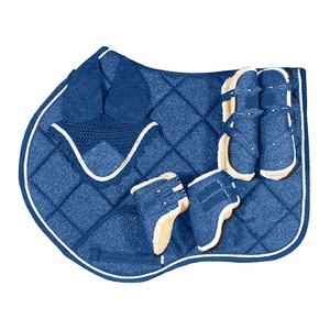 Ensemble de 4 tapis de selle pour cheval personnalisables, équipement d'équitation confortable, doublure en tissu scintillant, fournitures équestres durables, rose - Product Image 2