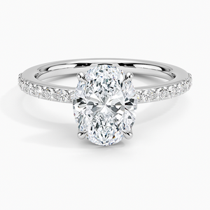BOJ <b>Ring</b> 049 Oval Cut 925 <b>Silver</b> Petite Shared Prong Three Quarter Coverage 2ct D Color VVS1 Moissanite GRA Certified Sale - Product Image 1