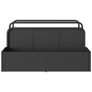 Grand bac de rangement flottant pour piscine en rotin PE noir – Produit élégant et pratique pour organiser votre espace piscine - Product Image 5