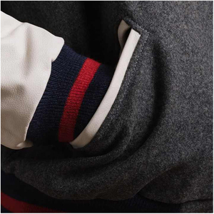 OEMODM High Quality Vintage College Baseball Varsity Jacket for <b>Men</b> Oversize Canvas Streetwear Fashion Jacket - Product Image 2