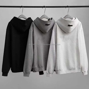 Sudadera con Capucha de Lujo Personalizada, 3D, de Silicona, con Cierre, Color Avena Claro/Avena Oscuro, Elástica, Holgada, con Letras, para Invierno - Product Image 1