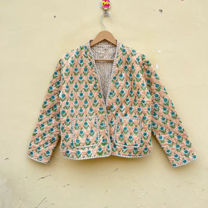 Edredón Acolchado Hecho a Mano en India, 100% Algodón Ecológico, Antiarrugas, Transpirable, de Secado Rápido, con Bolsillo Frontal, Estampado Digital, para Invierno - Product Image 1