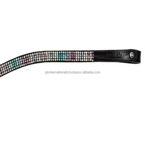 แถบคิ้วหนังแฟนซีประดับคริสตัลระยิบระยับหลากสีสำหรับบังเหียน - Product Image 2