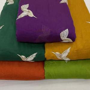 Tela Africana Premium para Confección de Ropa, Material Georgette con Bordado Intenso para Vestidos de Mujer, Moda Tradicional - Product Image 4