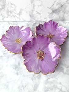 Cuenco de Resina Floral para Joyas, Pequeño Plato para Joyas, Regalo de Decoración para el Hogar - Product Image 1