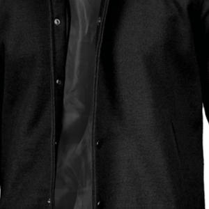 Veste universitaire pour homme, manches contrastées, corps en laine, poches avant, poignets en tricot côtelé, design de patch personnalisé, veste universitaire - Product Image 5