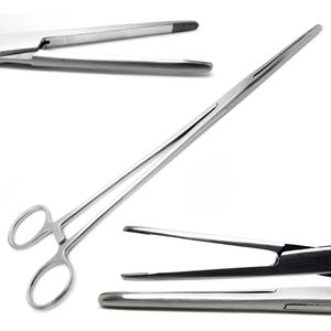 Pinzas Hemostáticas TC Kelly de 10 Pulgadas, Rectas, Pinzas Quirúrgicas Veterinarias, Pinzas Hemostáticas de Acero Inoxidable, Certificación OEM CE - Product Image 1